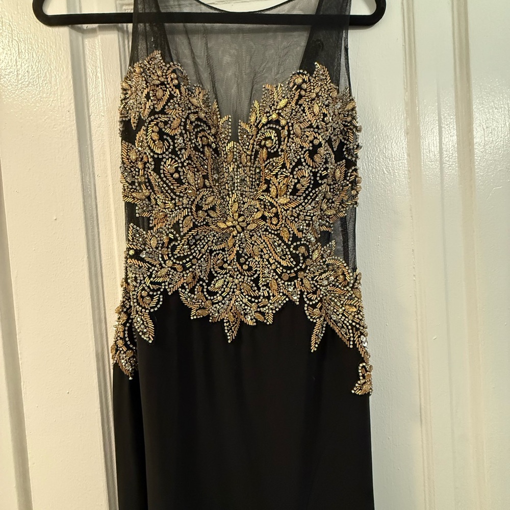 Camille Black and Gold Dress